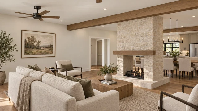 A front-porch residence — interior architectural visualization